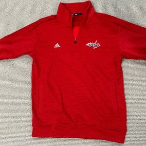 Adidas ClimaLite Washington Capitals QuarterZip Pullover Medium